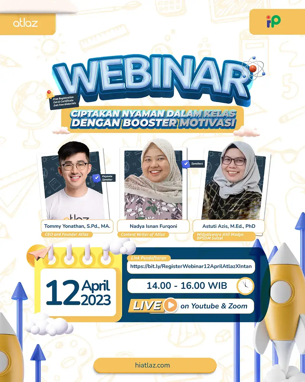 Webinar Ciptakan Nyaman Dalam Kelas Dengan Booster Motivasi